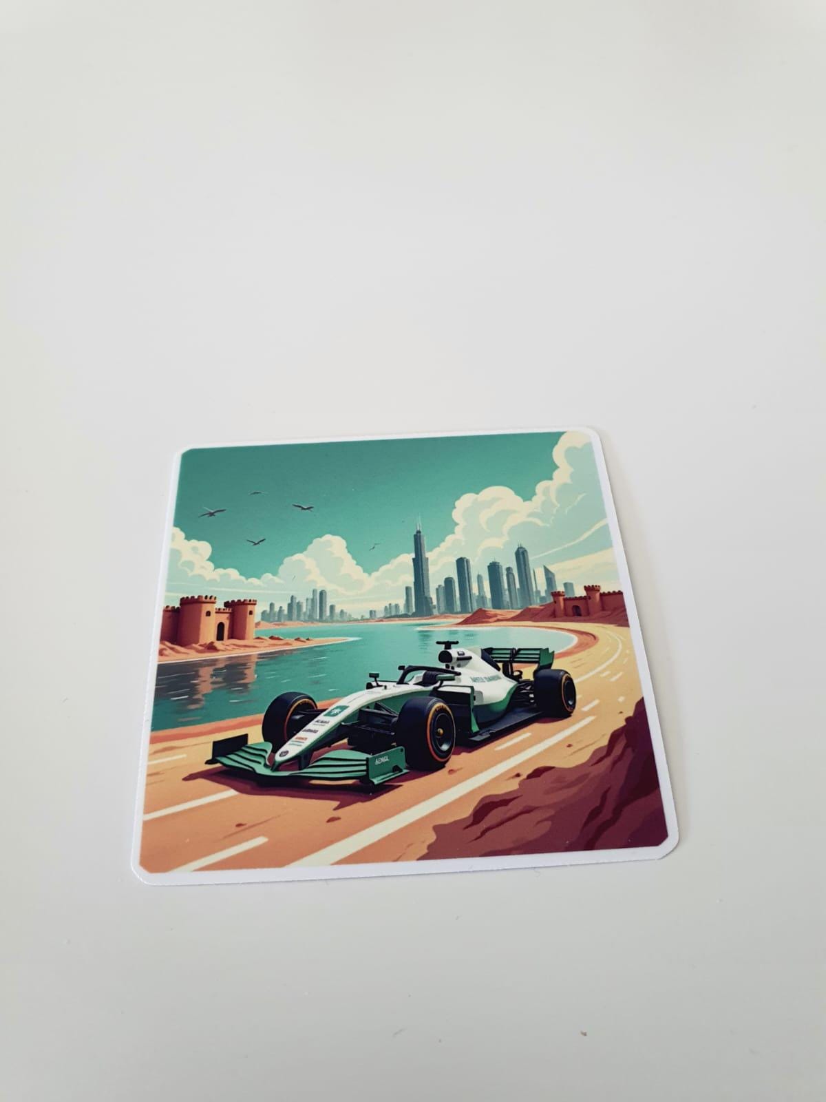 Formula Race Car Sticker: Motorsport Vinyl Decal, Grand Prix Art