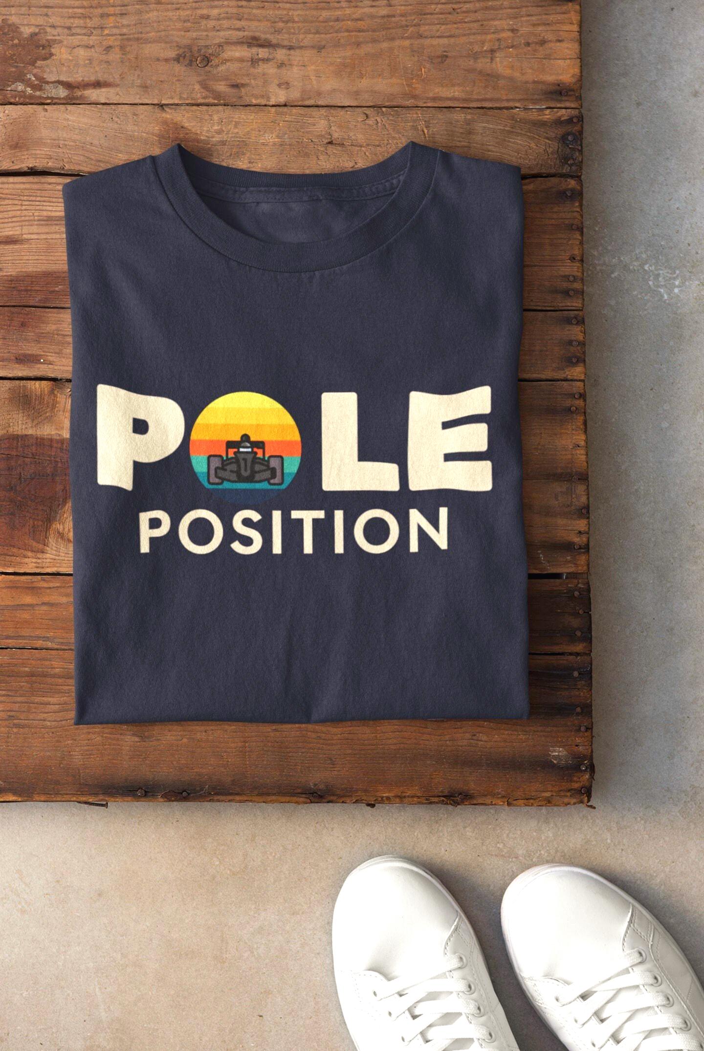 Vintage Formula Car Sunset Graphic Tee: Pole Position Quote - Racing Fan Gift