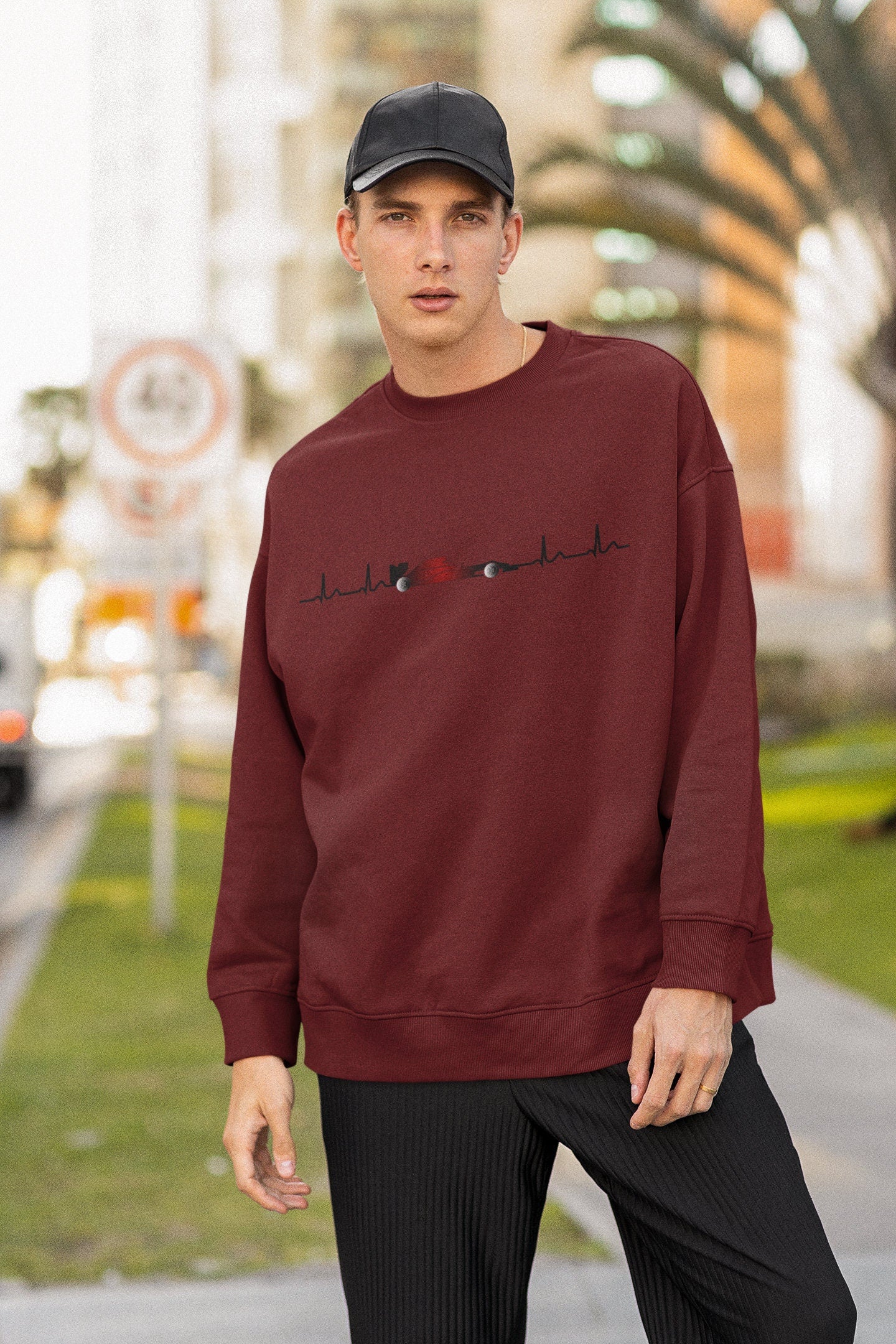 F1 Heartbeat Sweatshirt | Racing Car Pulse Crewneck