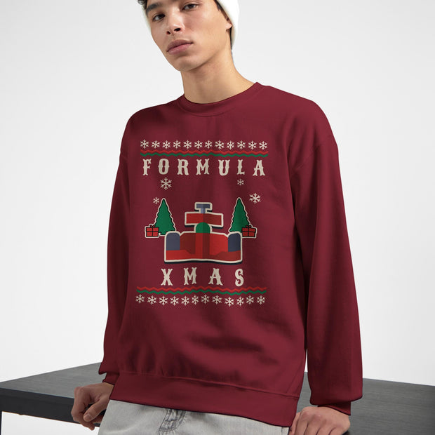 Formula Car Christmas Sweatshirt: Formula Xmas Pullover for Racing Fans