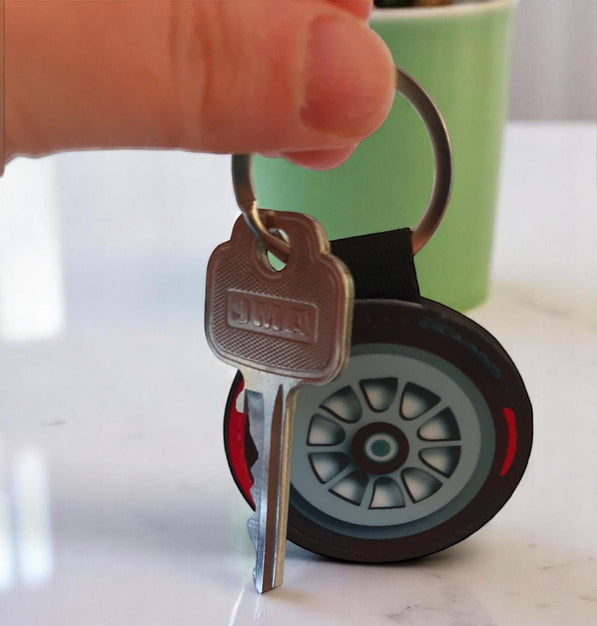 Tyre Keychain: Racing Car Lover Gift