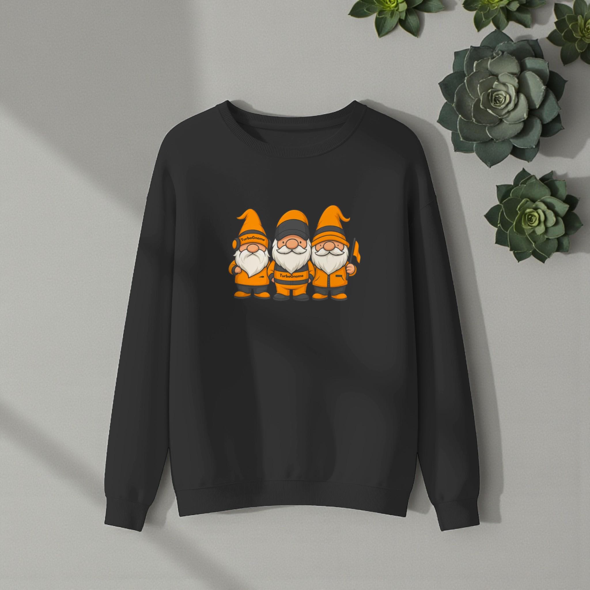 Orange and Black Racing Gnomes T-Shirt: Funny Formula Fan Apparel
