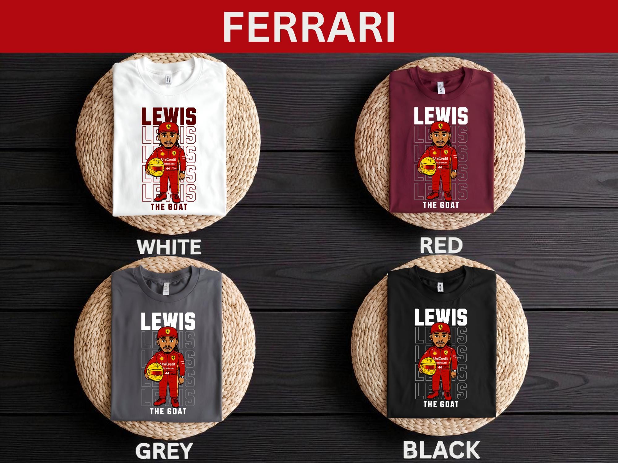 Personalized F1 Cartoon Driver T-Shirt: Custom Formula 1 Racing Gift