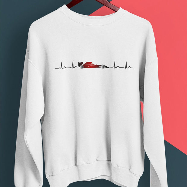 F1 Heartbeat Sweatshirt | Racing Car Pulse Crewneck