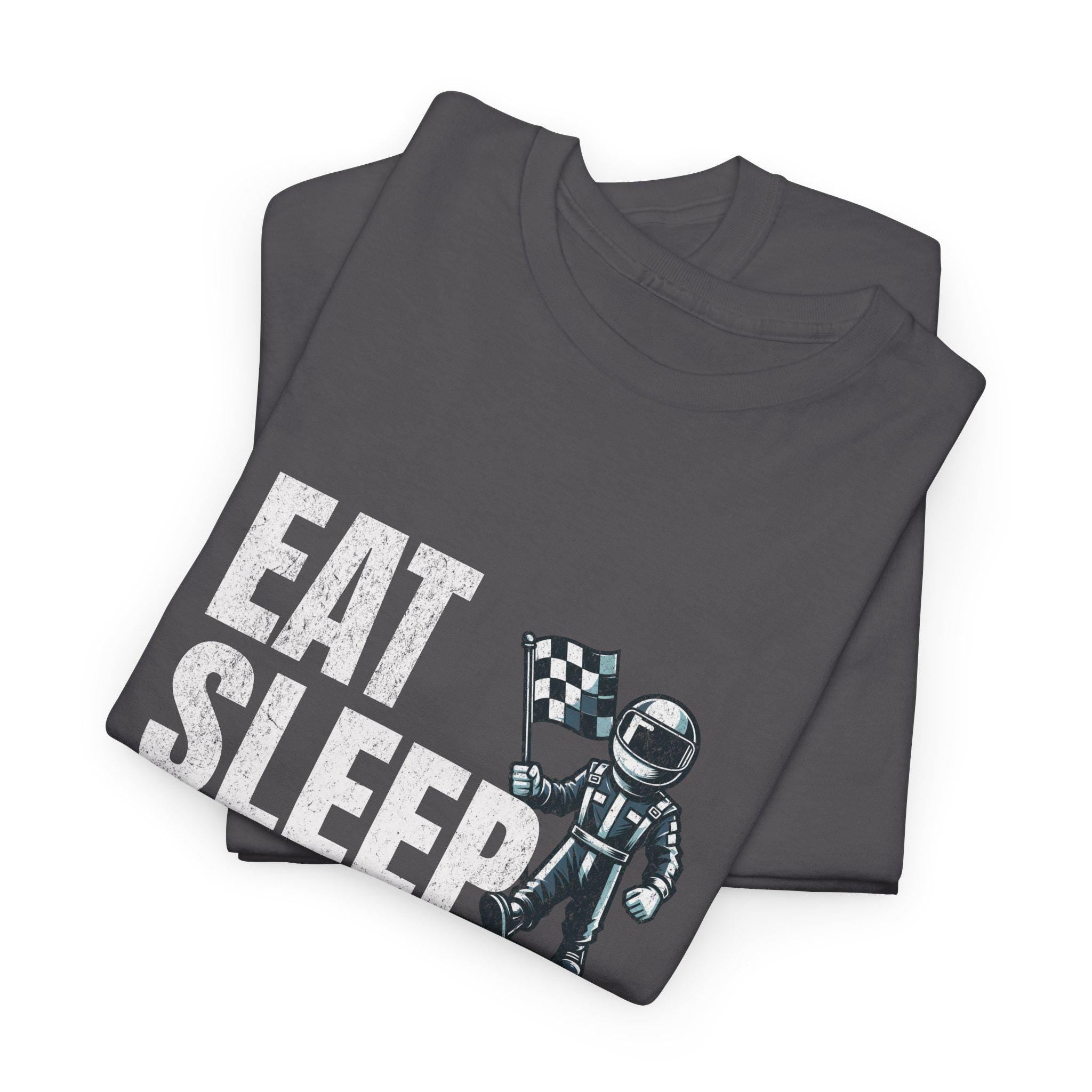 Racing T-Shirt: Eat Sleep Repeat, Motorsport Fan Gift