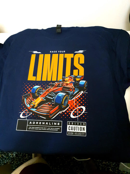 Formula Graphic Tee: Race Your Limits Motorsport Shirt