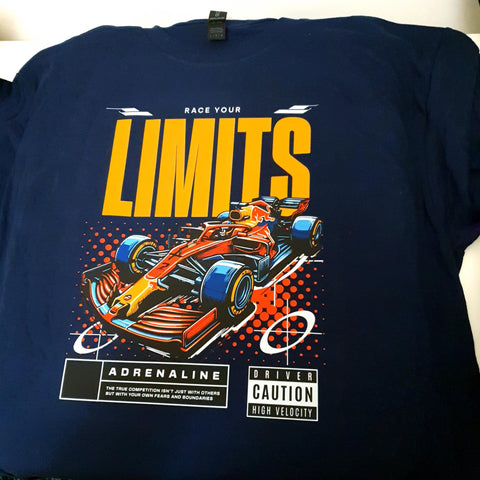 Formula Graphic Tee: Race Your Limits Motorsport Shirt