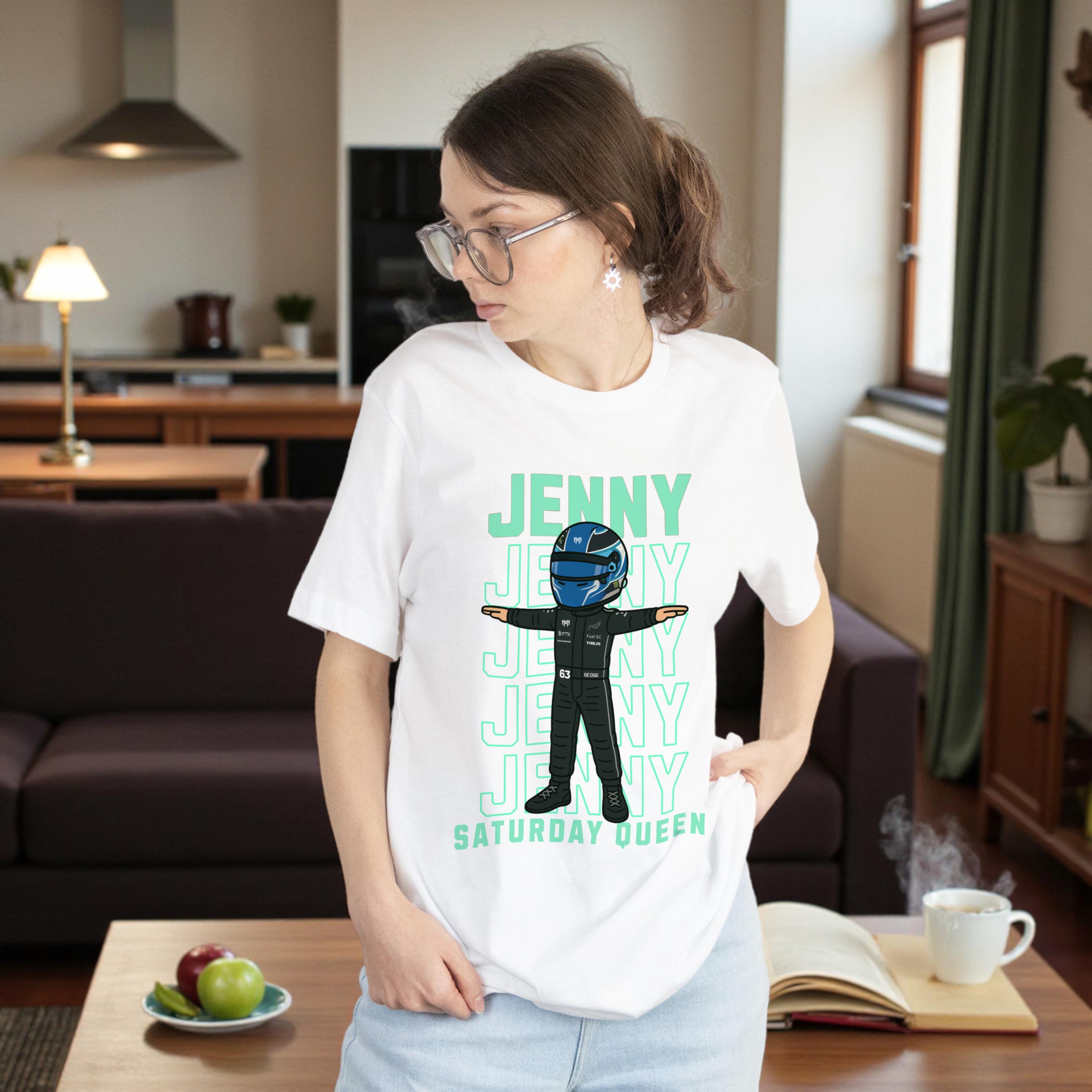 Custom Racing Driver T-Shirt -Personalised Name & Number - Cartoon Racer Tee -Custom Colour Suit Helmet