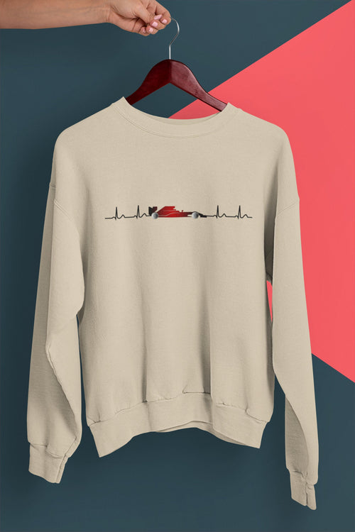 F1 Heartbeat Sweatshirt: Formula 1 Car Racing Fan Gift