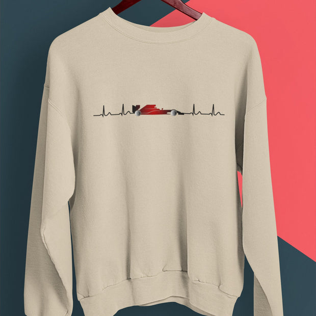 F1 Heartbeat Sweatshirt | Racing Car Pulse Crewneck