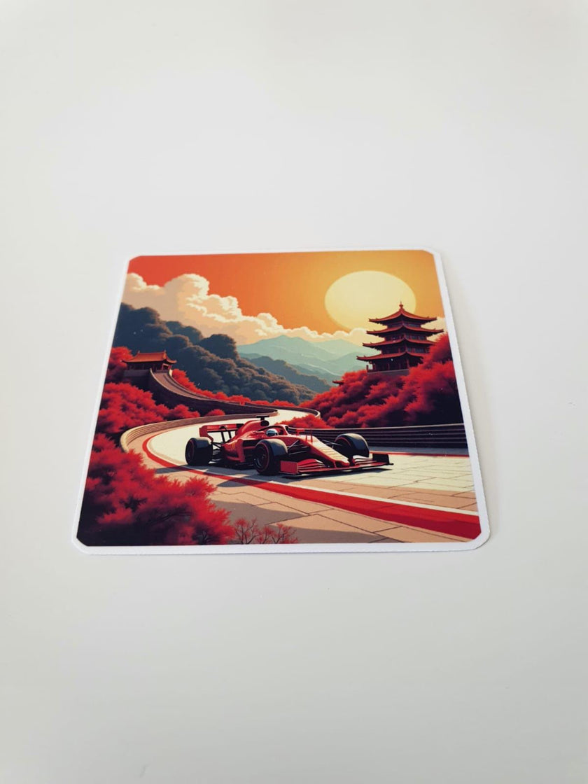 Formula Race Car Sticker: Motorsport Vinyl Decal, Grand Prix Art