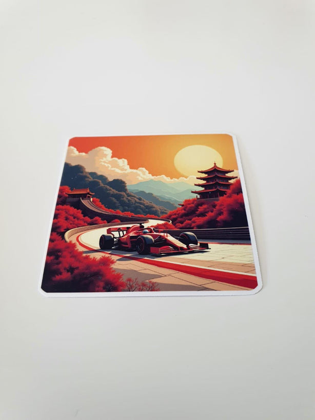 Formula Race Car Sticker: Motorsport Vinyl Decal, Grand Prix Art