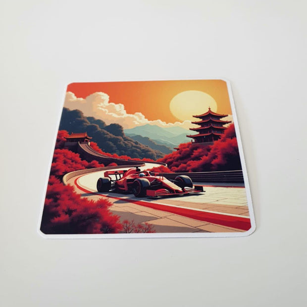Formula Race Car Sticker: Motorsport Vinyl Decal, Grand Prix Art