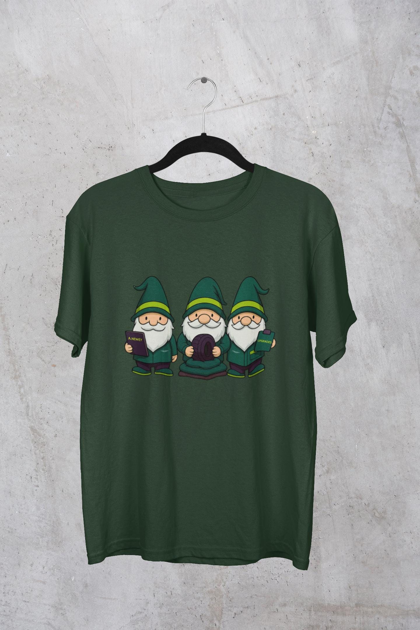 Racing Gnomes Sweatshirt:Green and Yellow Funny Formula Fan Apparel