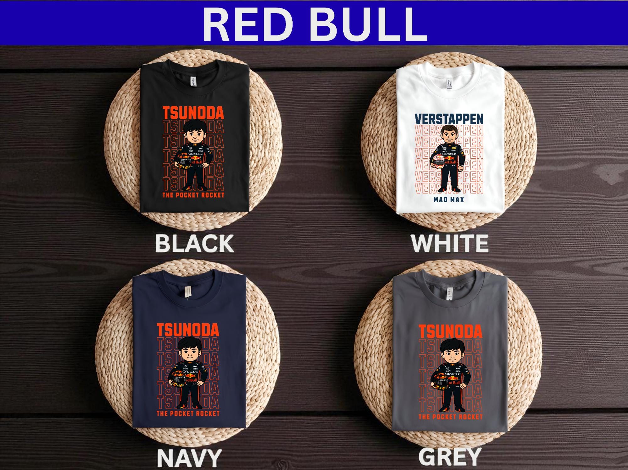 Personalized Cartoon Driver T-Shirt: Custom Formula 1 Gift