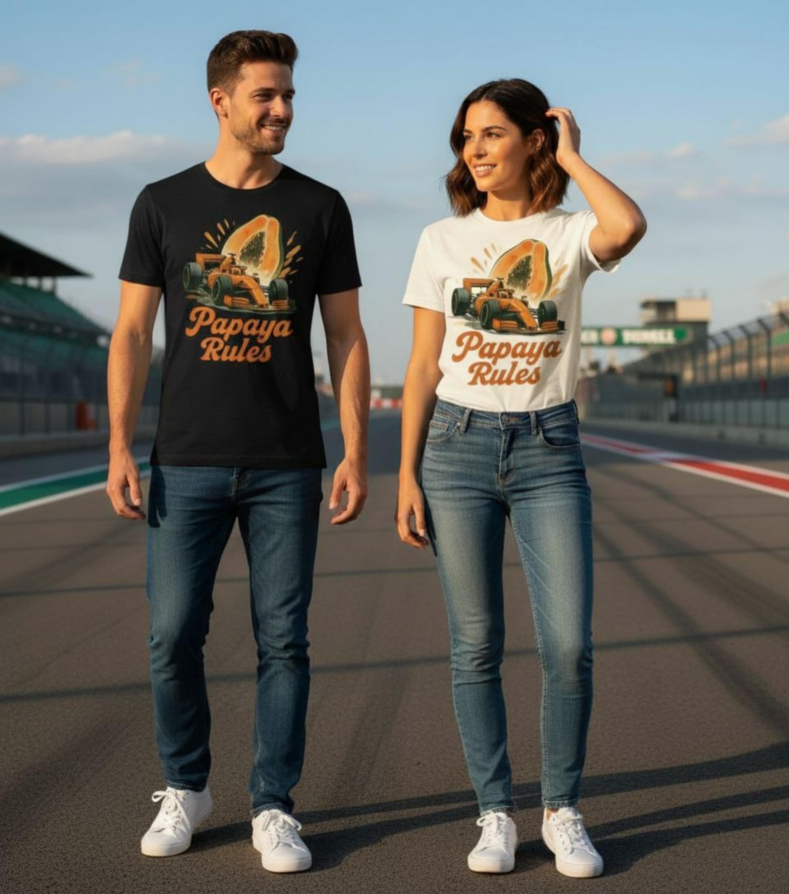 Papaya Rules Formula Racing Graphic Tee: Retro Motorsport Unisex Shirt