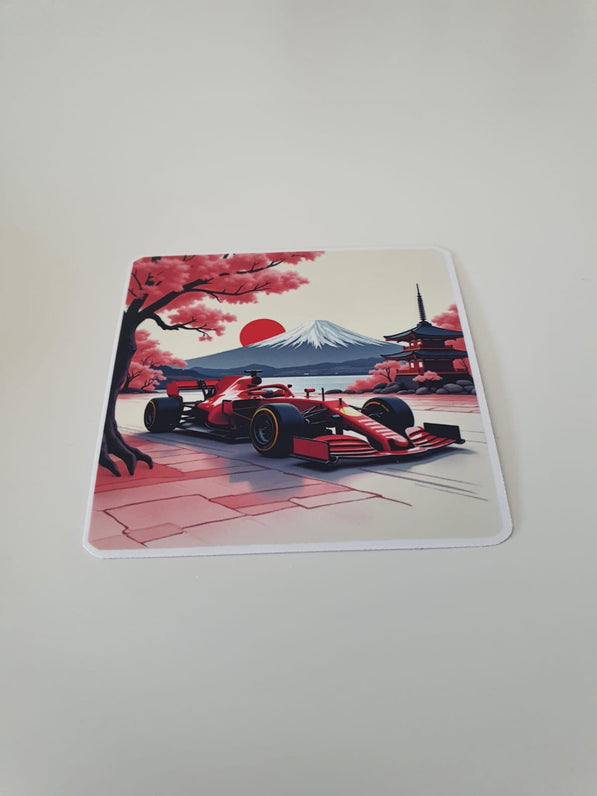 Formula Race Car Sticker: Motorsport Vinyl Decal, Grand Prix Art
