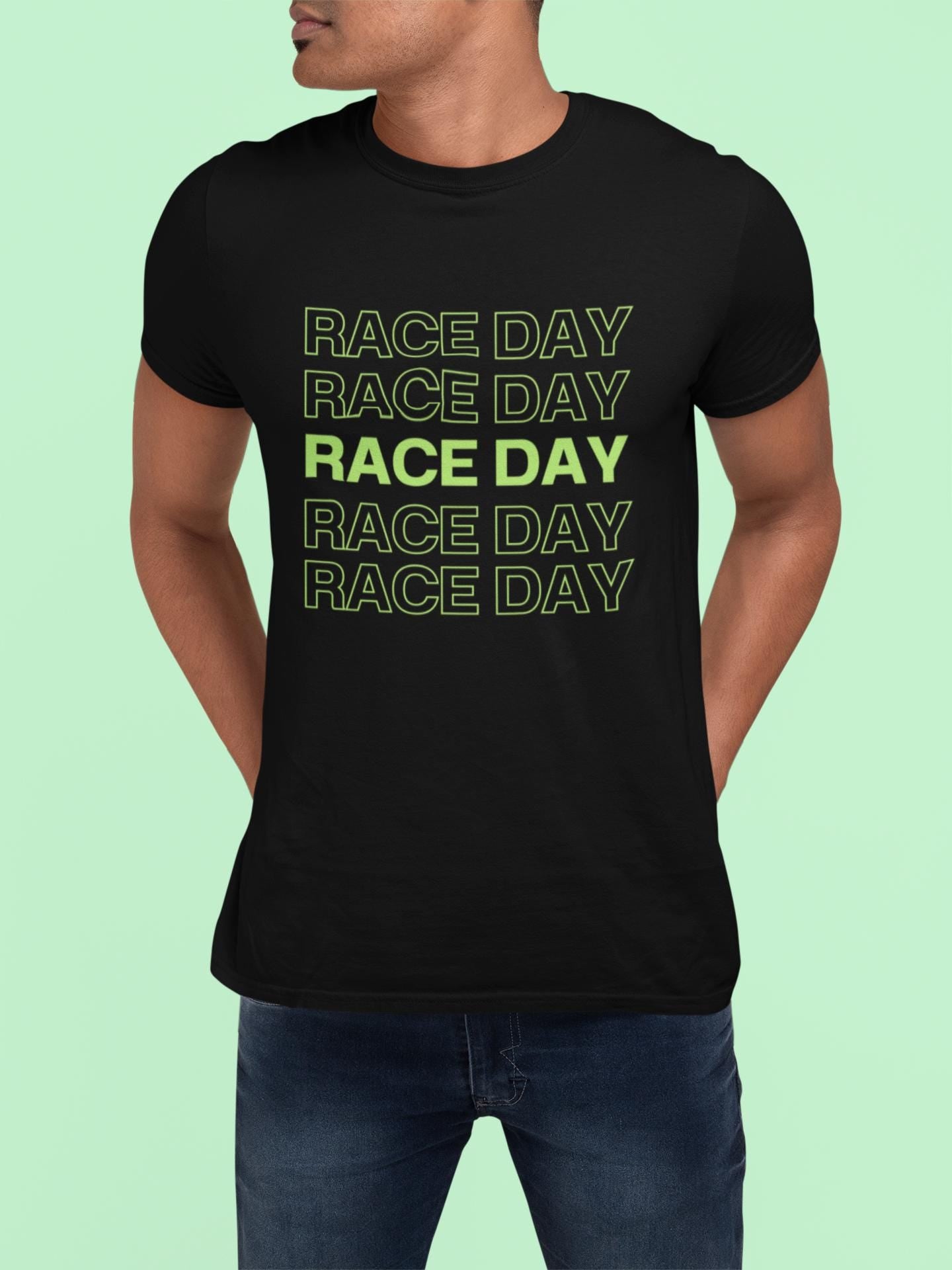 Race Day T-Shirt: Neon Motorsport Tee for F1 Fans