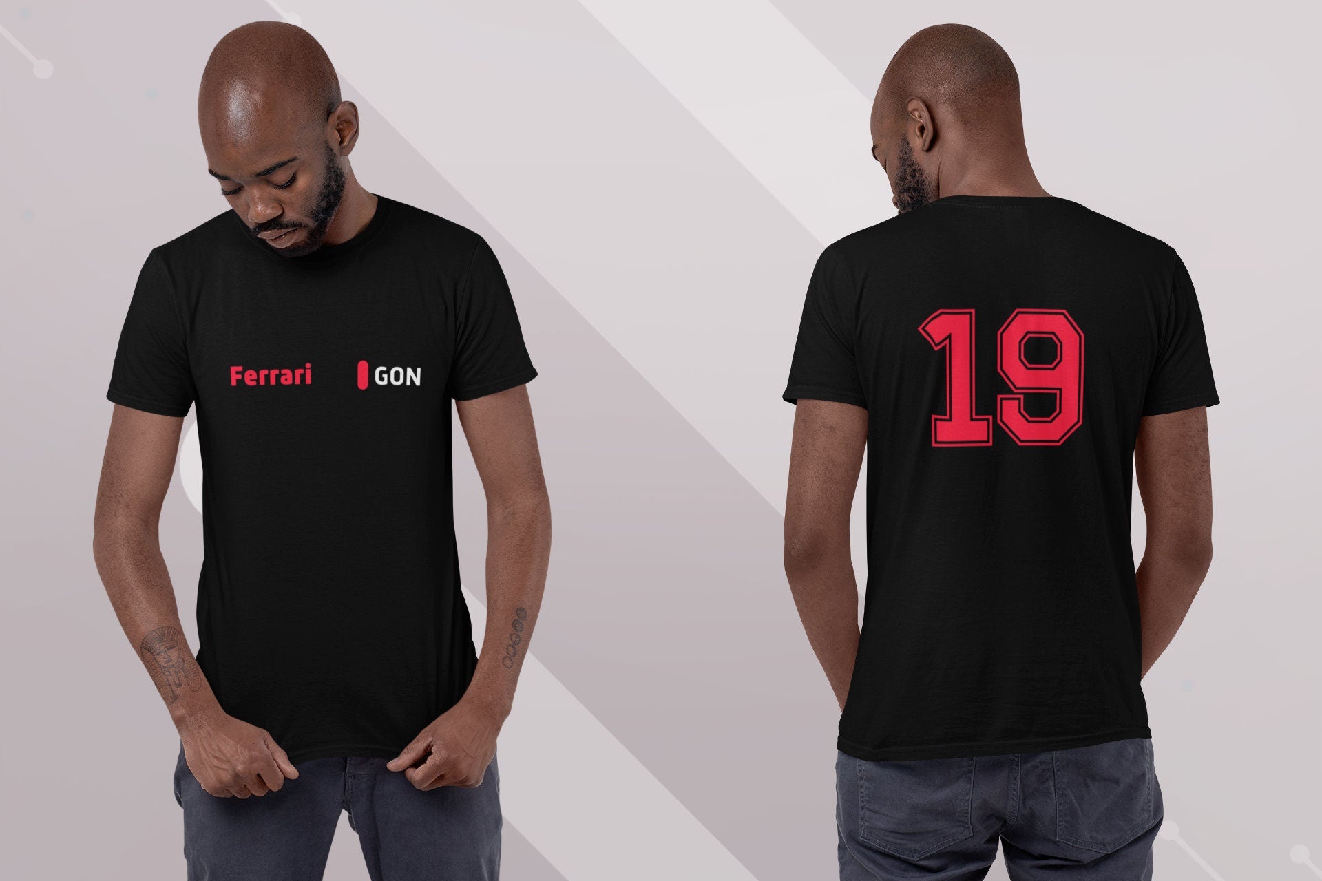 Personalized  Racing Team T-Shirt: Custom Name & Number, Racing Gift