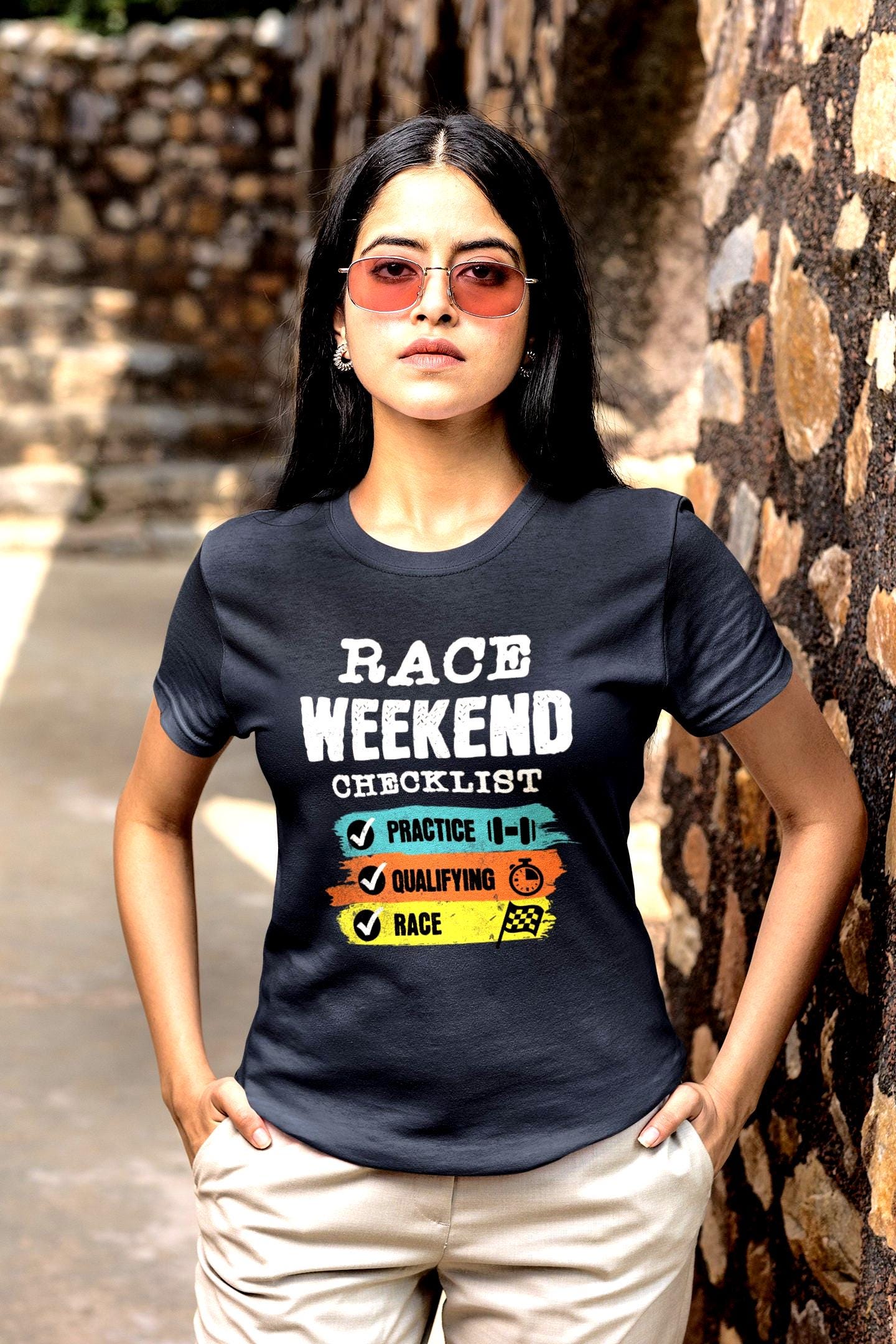 Formula Race Weekend Checklist T-Shirt: Gift for Motorsport Fans