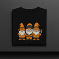 Orange and Black Racing Gnomes T-Shirt: Funny Formula Fan Apparel