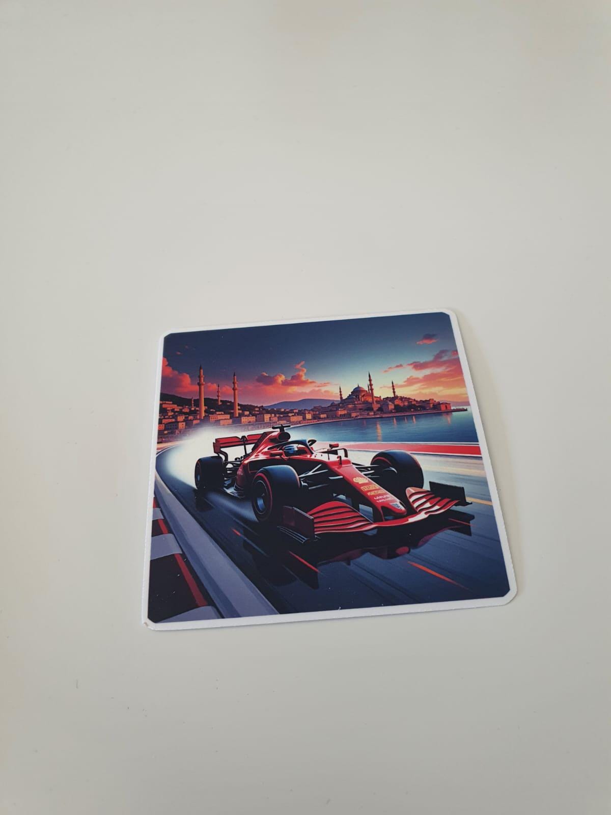 Formula Race Car Sticker: Motorsport Vinyl Decal, Grand Prix Art
