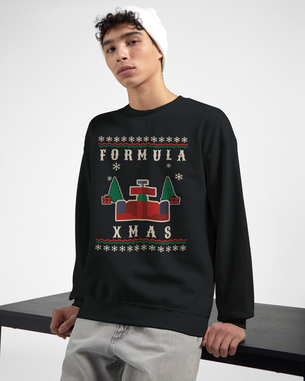 Formula Car Christmas Sweatshirt: Formula Xmas Pullover for Racing Fans
