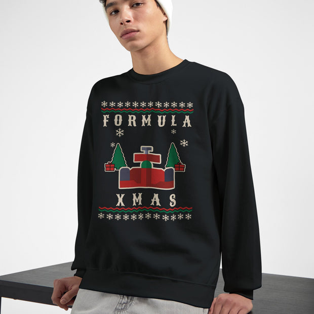 Formula Car Christmas Sweatshirt: Formula Xmas Pullover for Racing Fans