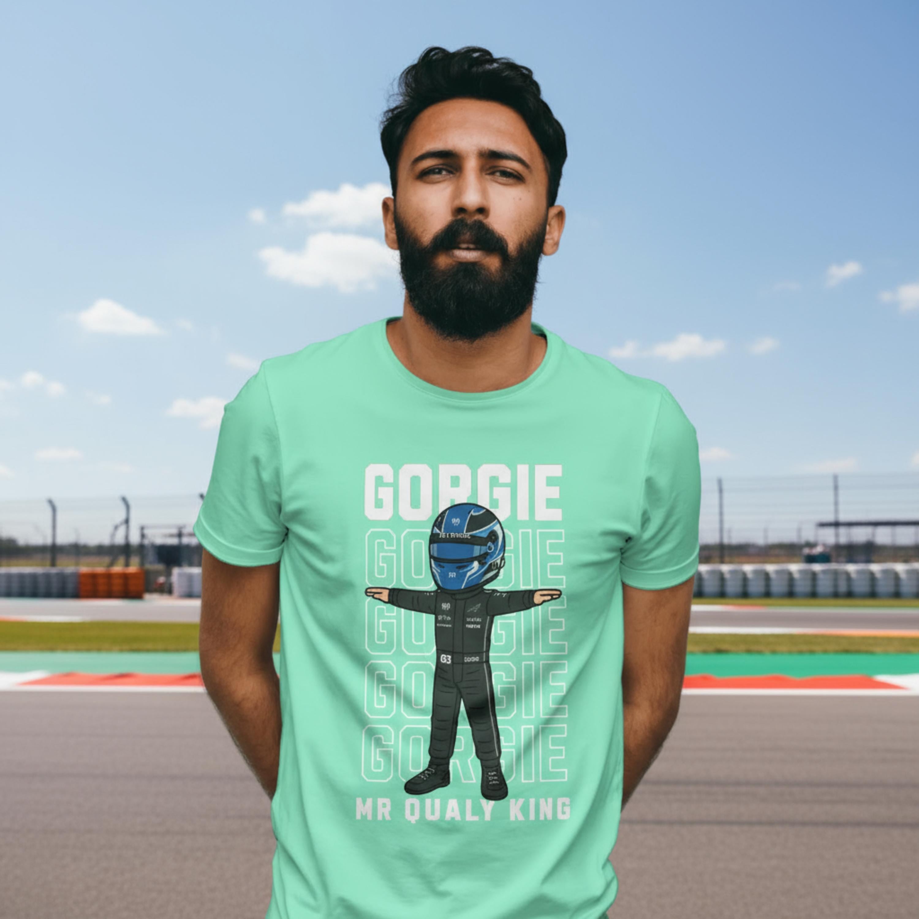 Custom Racing Driver T-Shirt -Personalised Name & Number - Cartoon Racer Tee -Custom Colour Suit Helmet