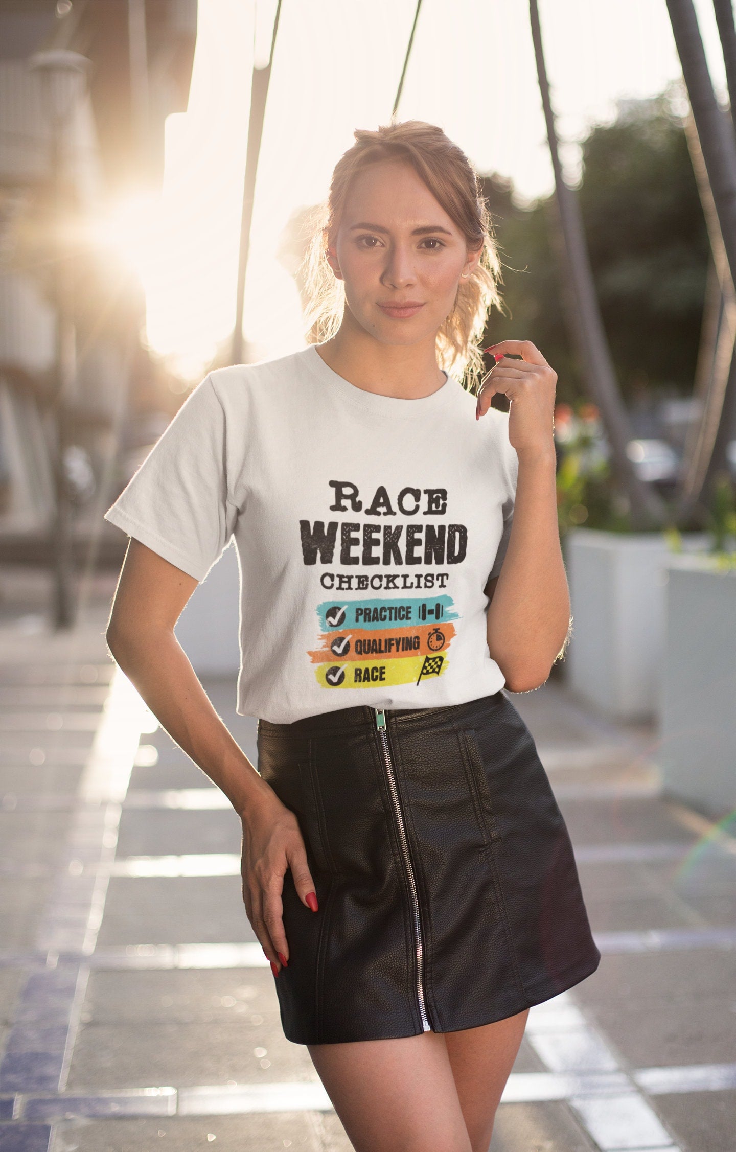 Formula Race Weekend Checklist T-Shirt: Gift for Motorsport Fans