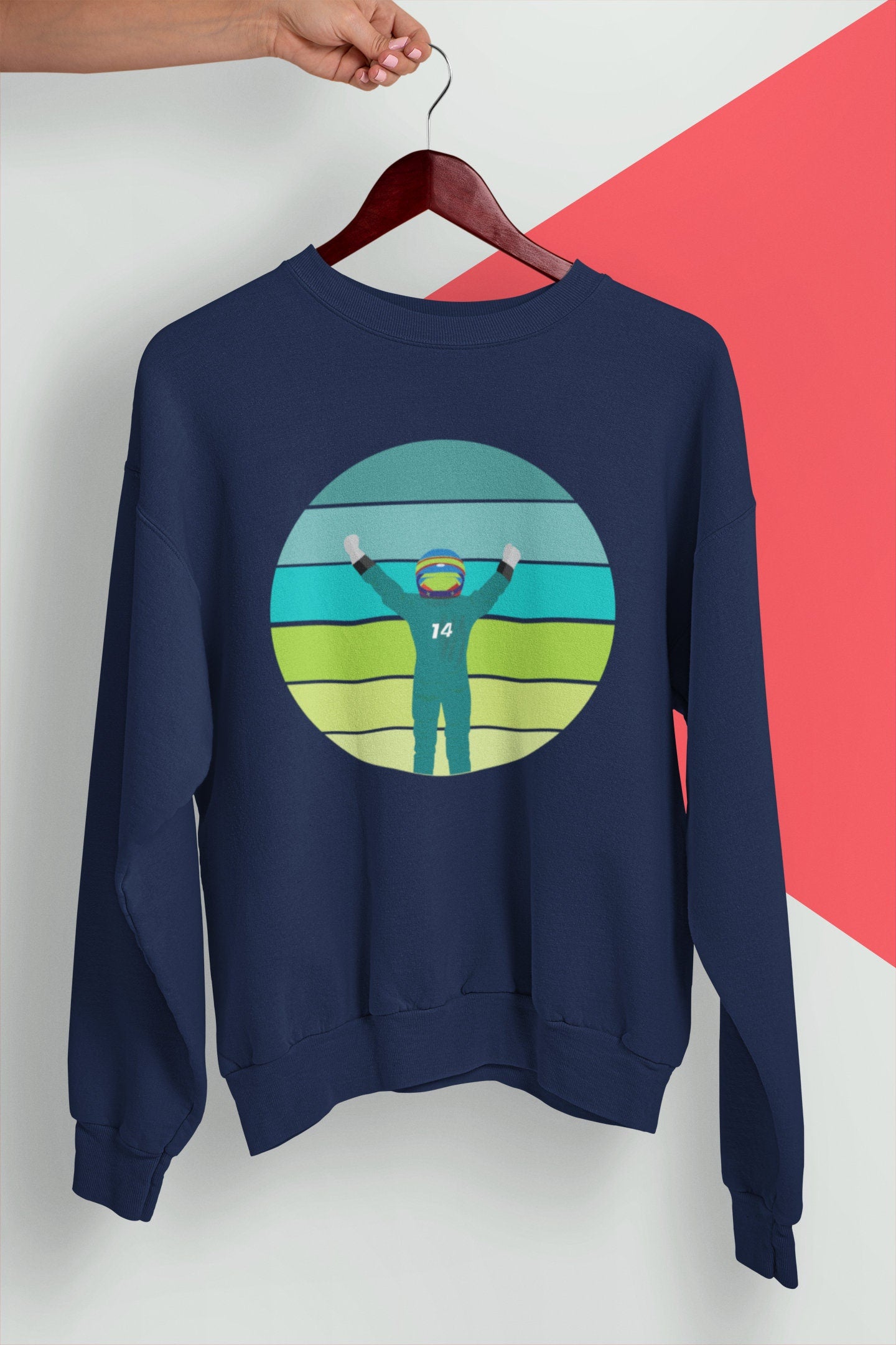 Fernando Alonso Sweatshirt: Vintage Unisex F1 Jumper for Formula 1 fans.