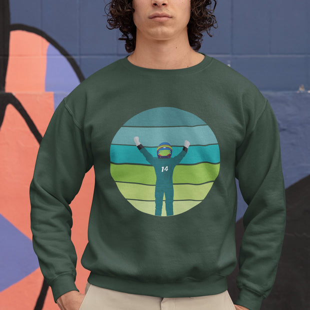 Fernando Alonso Sweatshirt: Vintage Unisex F1 Jumper for Formula 1 fans.