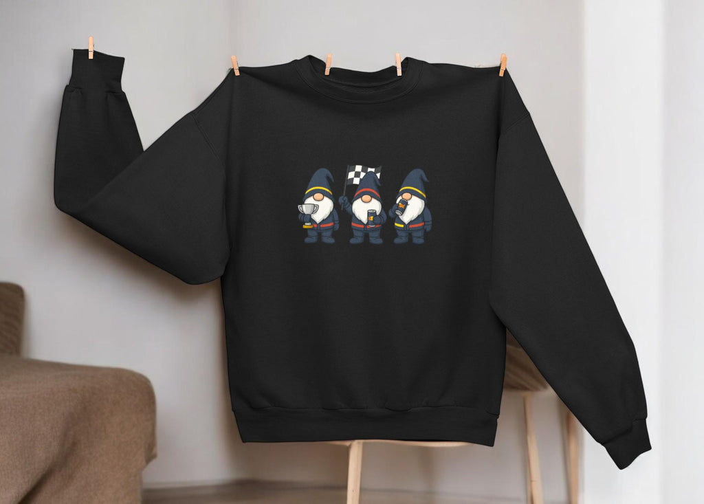 Racing Gnomes Christmas f1 Sweatshirt | Funny Motorsports Holiday Crewneck