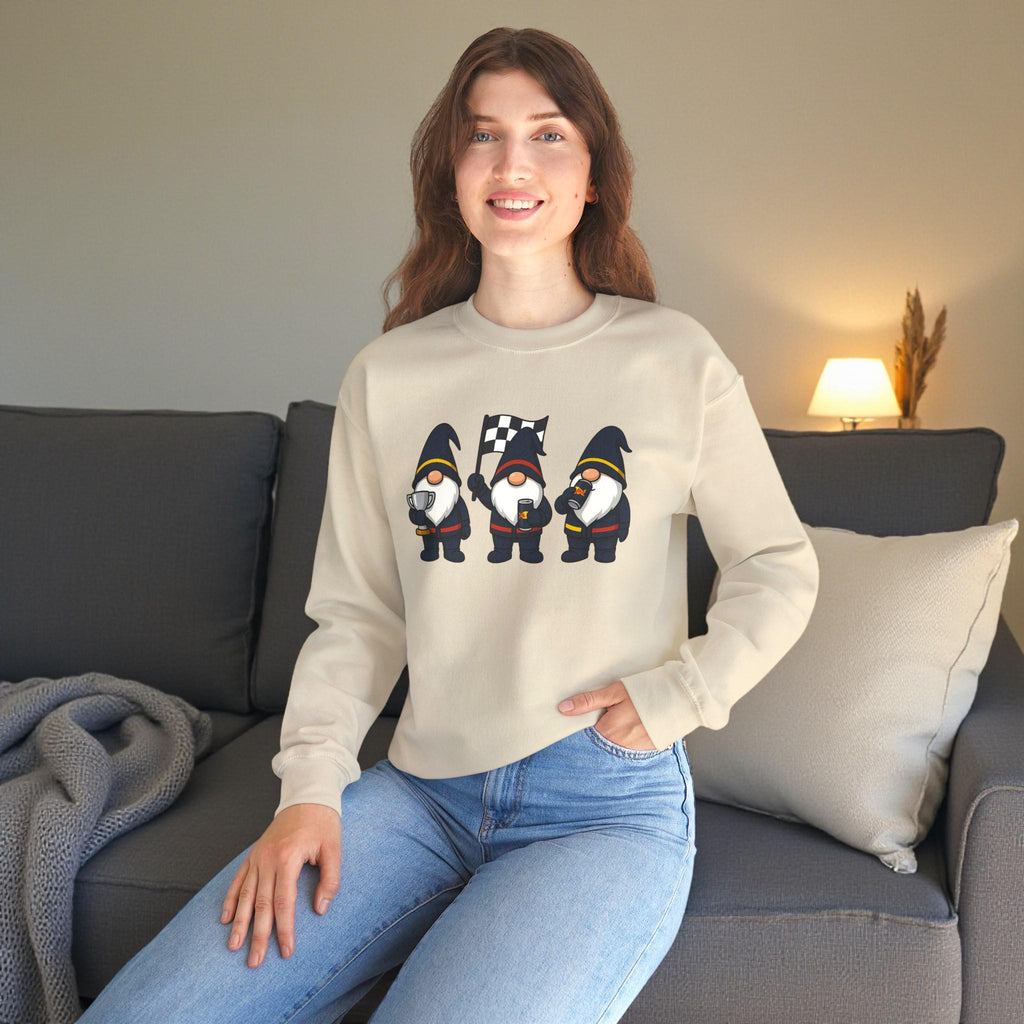 Racing Gnomes Christmas f1 Sweatshirt | Funny Motorsports Holiday Crewneck