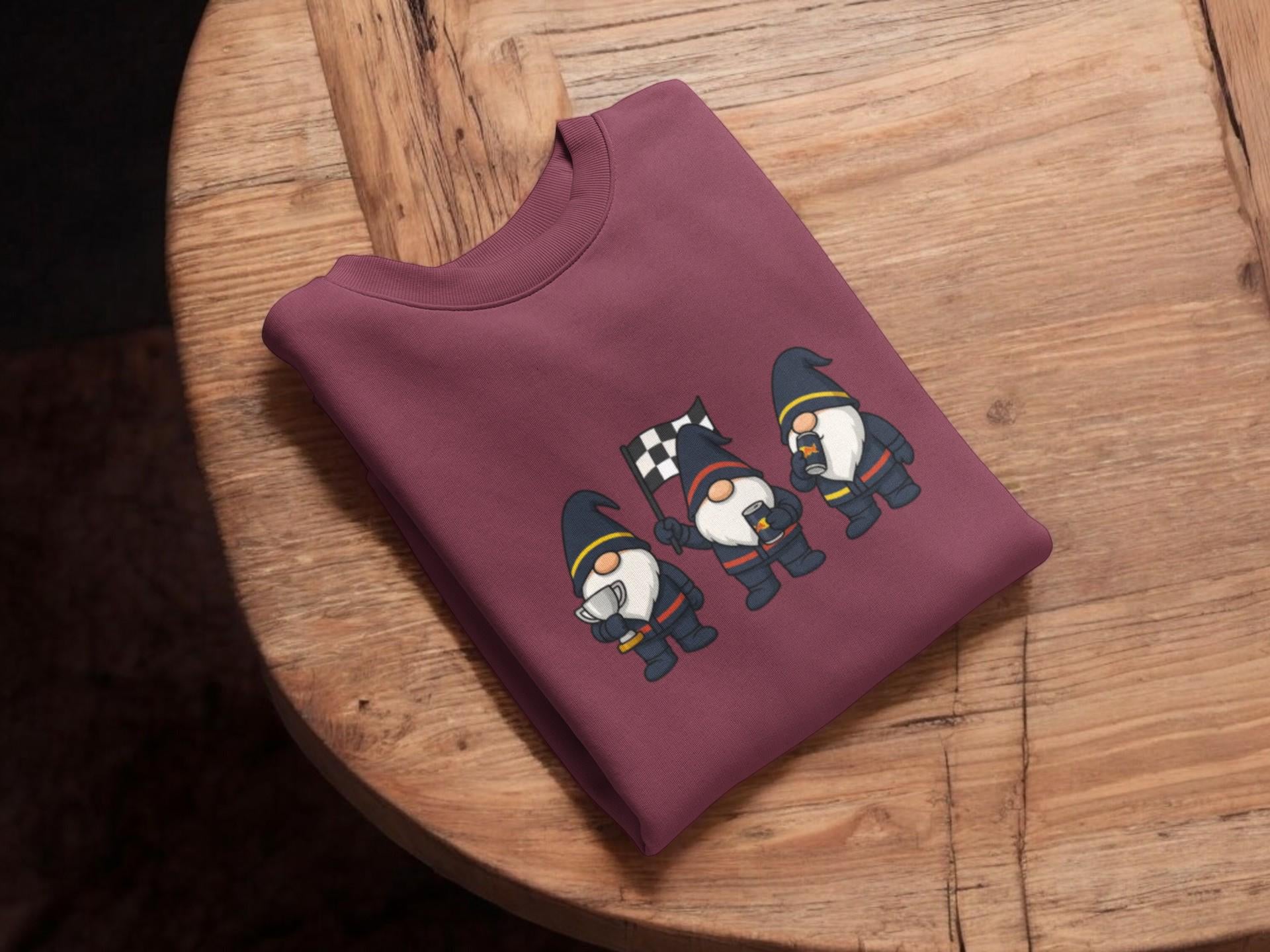Racing Gnomes Christmas f1 t-shirt| Funny Motorsports Holiday Tee