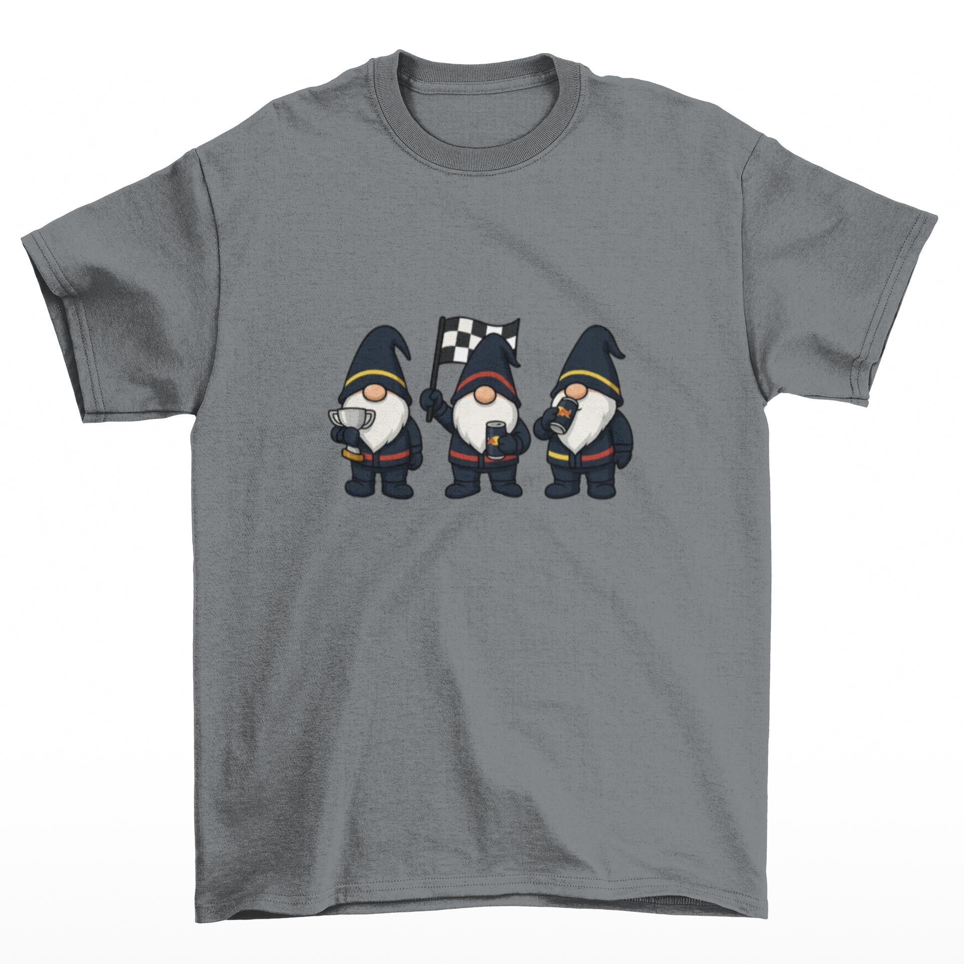 Racing Gnomes Christmas f1 t-shirt| Funny Motorsports Holiday Tee