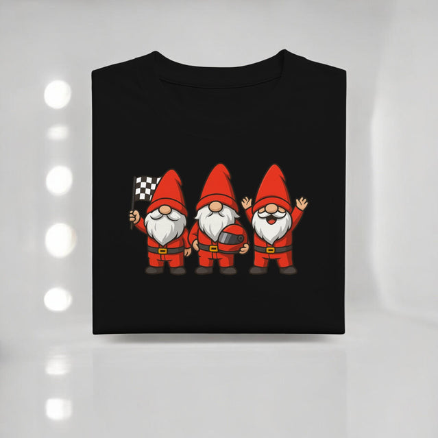 Racing Gnomes Christmas Sweatshirt | Cute Race Fan Holiday Crewneck | Funny Motorsports Shirt | Winter Racing Gift | Cozy Holiday Tee