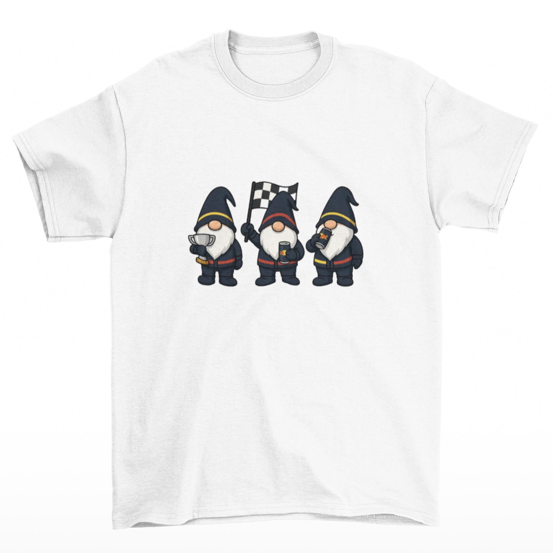 Racing Gnomes Christmas f1 t-shirt| Funny Motorsports Holiday Tee