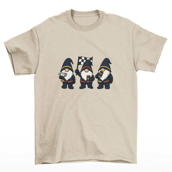 Racing Gnomes Christmas f1 t-shirt| Funny Motorsports Holiday Tee