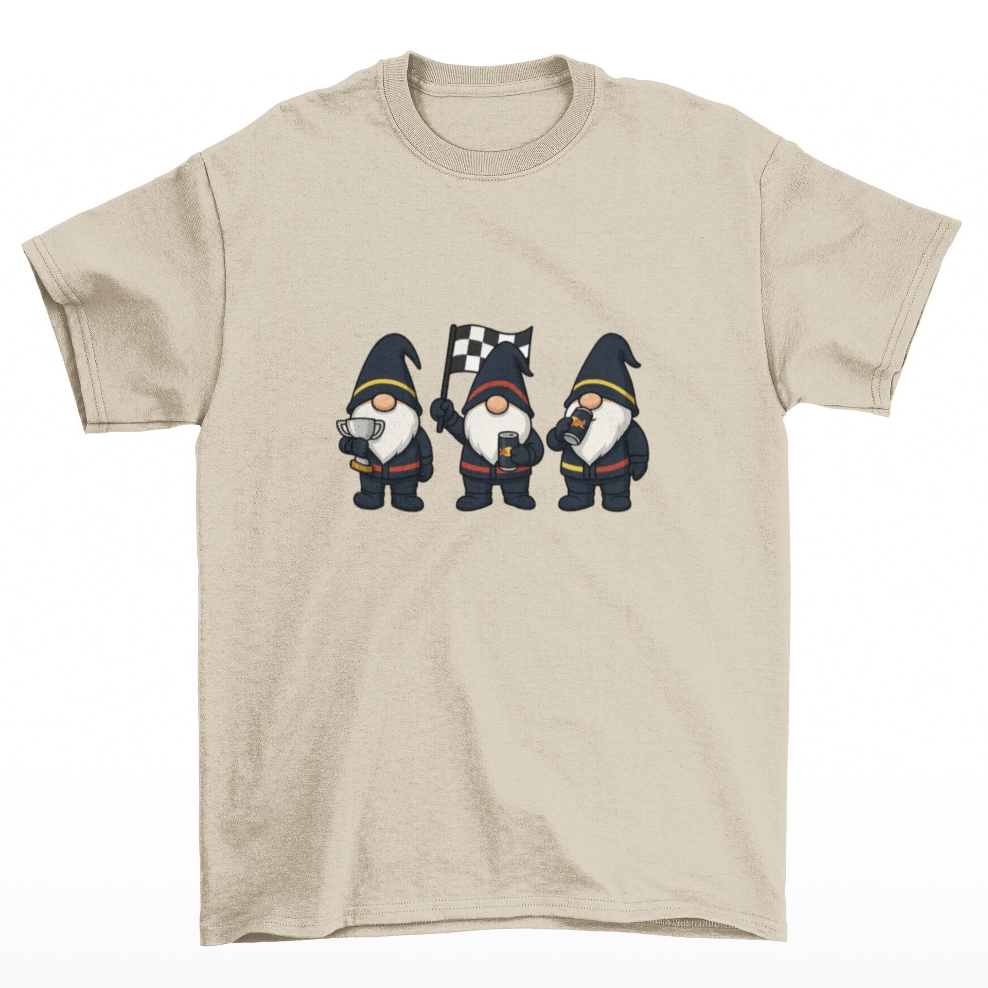 Racing Gnomes Christmas f1 t-shirt| Funny Motorsports Holiday Tee