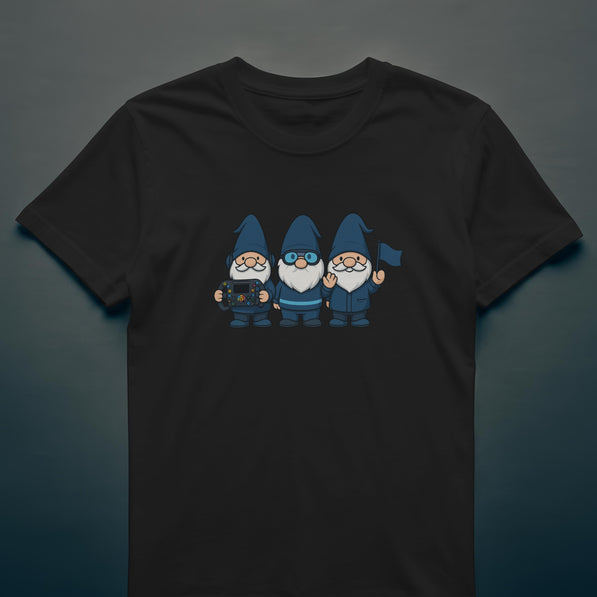 Blue Pit Crew Gnome Shirt, Racing Engineer Cartoon Tee, F1 Fan Gift, Grand Prix Weekend Outfit, Cute Trackside Apparel, Unisex Graphic Top