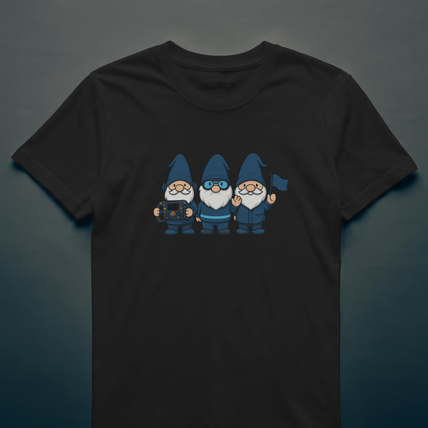 Blue Pit Crew Gnome Shirt, Racing Engineer Cartoon Tee, F1 Fan Gift, Grand Prix Weekend Outfit, Cute Trackside Apparel, Unisex Graphic Top