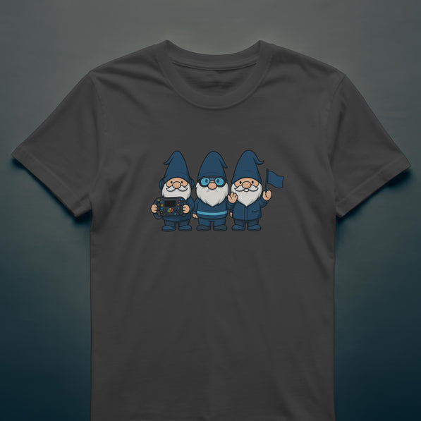 Blue Pit Crew Gnome Shirt, Racing Engineer Cartoon Tee, F1 Fan Gift, Grand Prix Weekend Outfit, Cute Trackside Apparel, Unisex Graphic Top