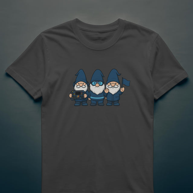 Blue Pit Crew Gnome Shirt, Racing Engineer Cartoon Tee, F1 Fan Gift, Grand Prix Weekend Outfit, Cute Trackside Apparel, Unisex Graphic Top