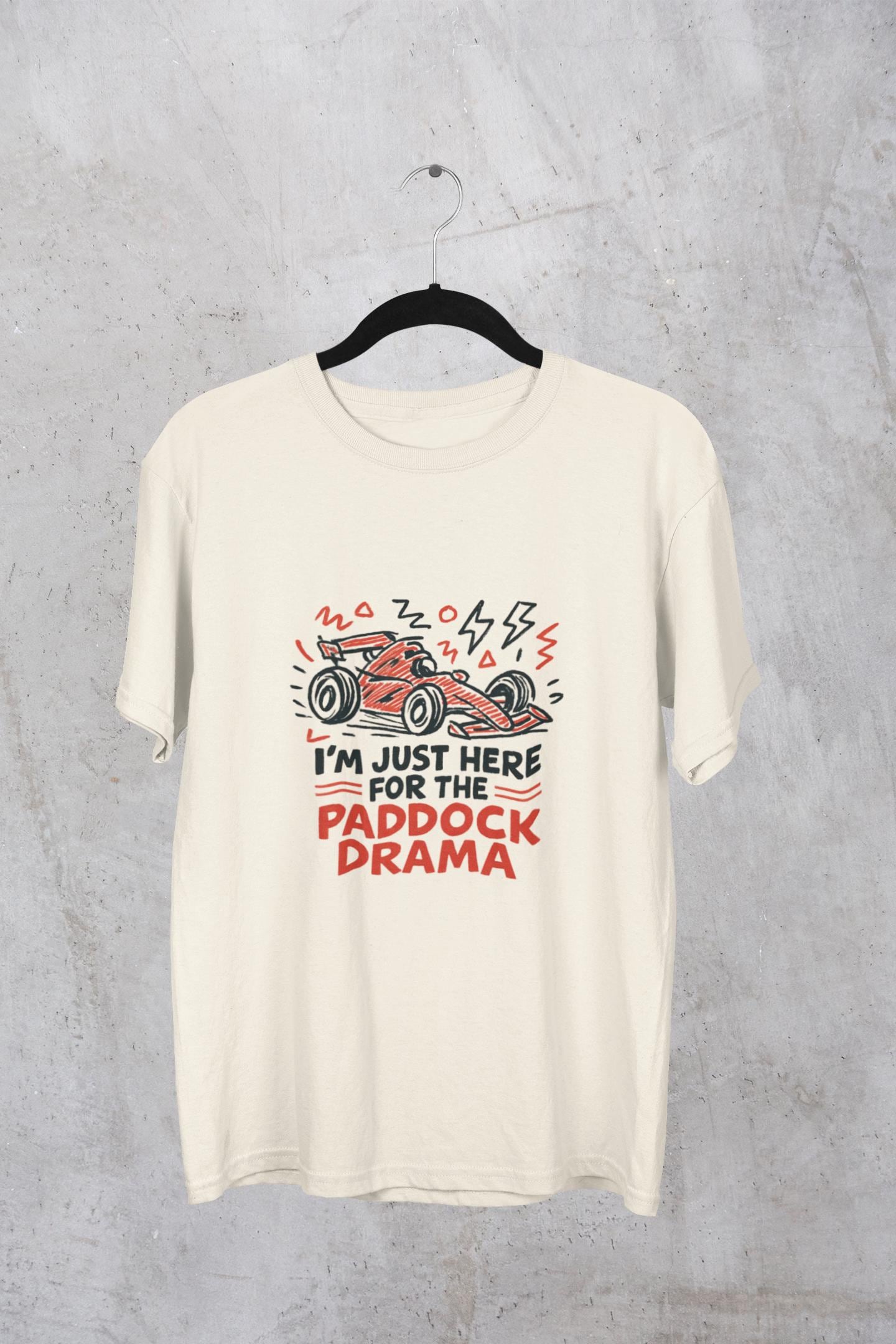 Paddock Drama Shirt, Funny Motorsport Tee, Race Weekend Outfit, Grand Prix Fan Gift, Racing Humour Top, Formula Style Apparel