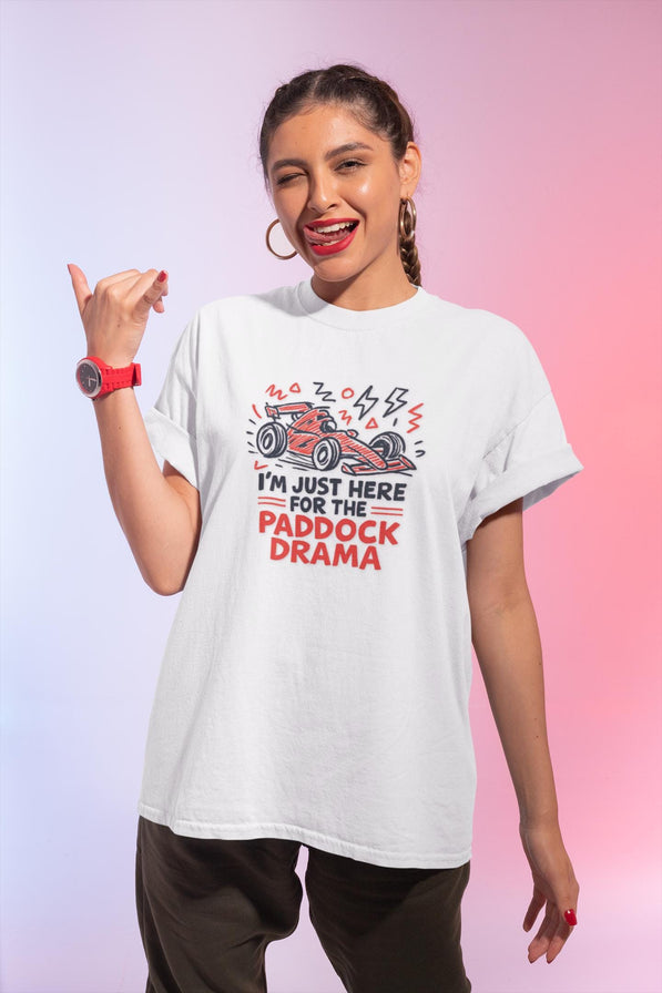 Paddock Drama Shirt, Funny Motorsport Tee, Race Weekend Outfit, Grand Prix Fan Gift, Racing Humour Top, Formula Style Apparel