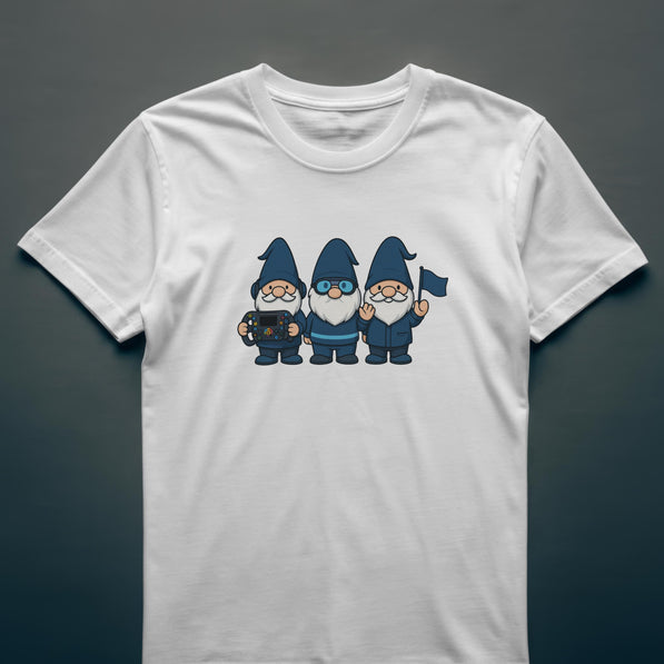 Blue Pit Crew Gnome Shirt, Racing Engineer Cartoon Tee, F1 Fan Gift, Grand Prix Weekend Outfit, Cute Trackside Apparel, Unisex Graphic Top