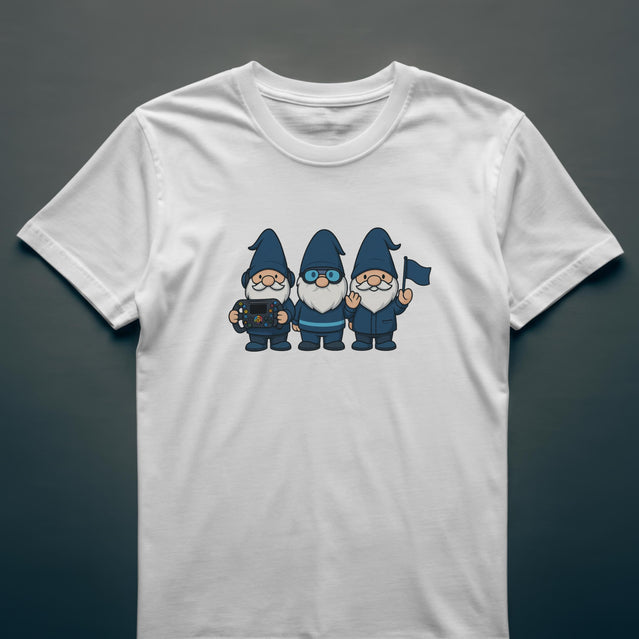 Blue Pit Crew Gnome Shirt, Racing Engineer Cartoon Tee, F1 Fan Gift, Grand Prix Weekend Outfit, Cute Trackside Apparel, Unisex Graphic Top