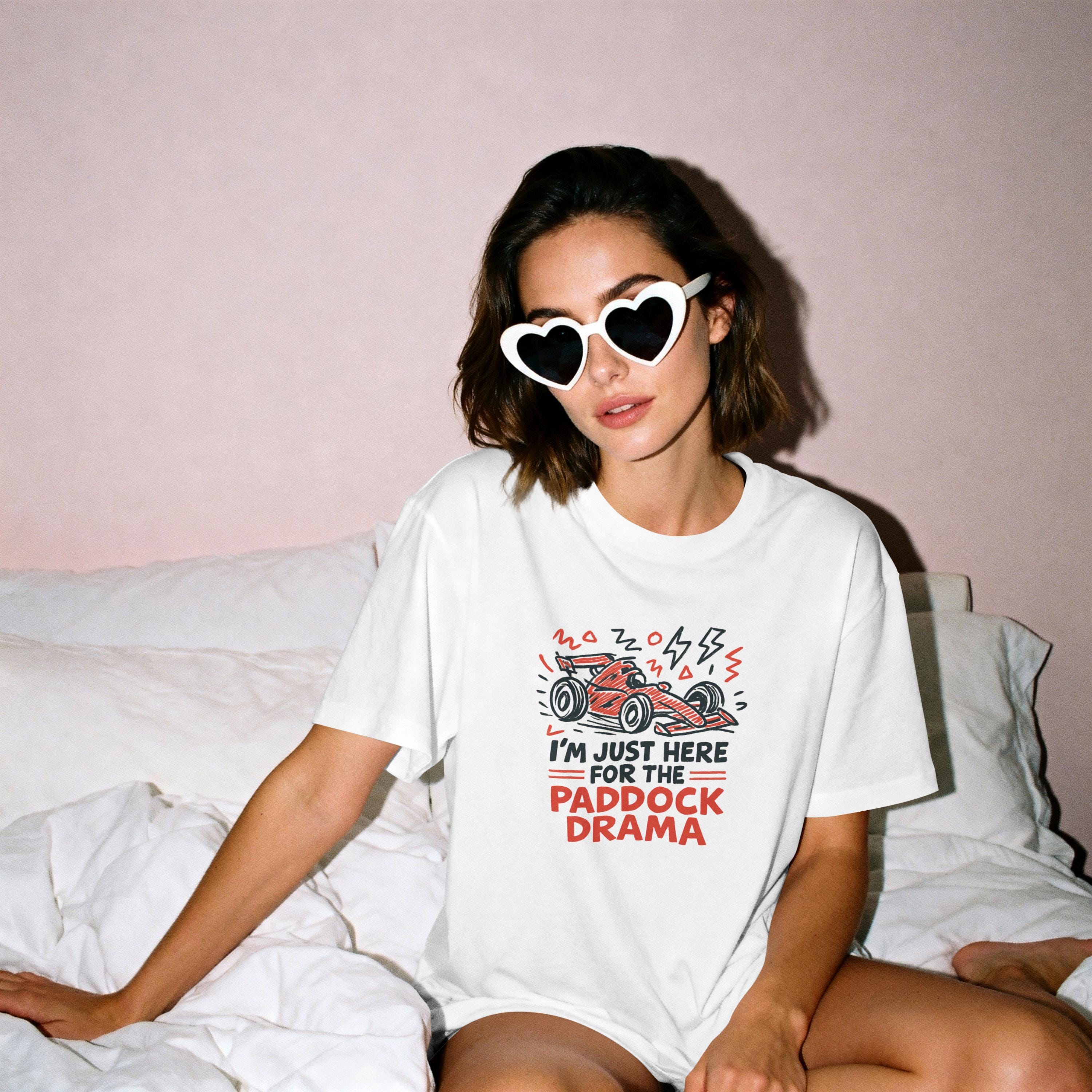 Paddock Drama Shirt, Funny Motorsport Tee, Race Weekend Outfit, Grand Prix Fan Gift, Racing Humour Top, Formula Style Apparel