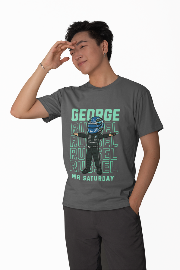 Custom Racing Driver T-Shirt -Personalised Name & Number - Cartoon Racer Tee -Custom Colour Suit Helmet